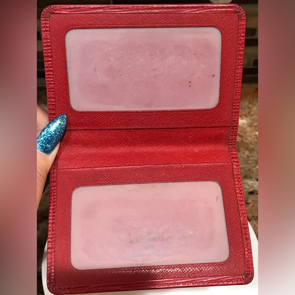 Louis Vuitton Red Epi Card/ID Holder Wallet ππ₯β€οΈ - Picture 8 of 17